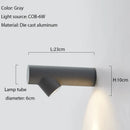Axyaa Aluminum LED Wall Sconce: Modern Indoor Outdoor Lighting in Black Grey White