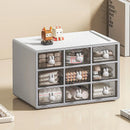 Axyaa Transparent Desktop Storage Drawer Box - Office Stationery & Cosmetics Organizer