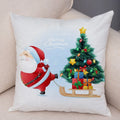 Axyaa Santa Little Penguin Pillowcase 45x45cm Merry Christmas Deer Cushion Cover