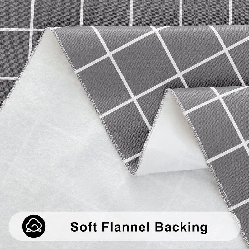 Axyaa Buffalo Flannel Backed Tablecloth: Waterproof, Wipeable, Outdoor, Rectangle Table Cover