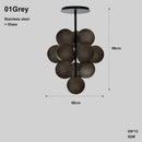 Axyaa Ripple Ball Grape Lamp Series Ceiling Chandelier for Elegant Home Decor.