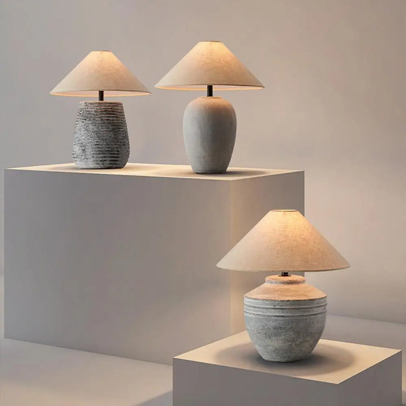 Axyaa Ceramic Table Lamp: Japanese-style Bedroom Decoration & Living Room Light