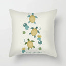 Sea Turtle Decorative Cushion Cover - Axyaa Branded Single Print Sofa Case