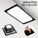 Axyaa Square LED Downlights: Ultra-thin 9W/12W/24W Grille Panel Lamps for Indoor Spot Lighting