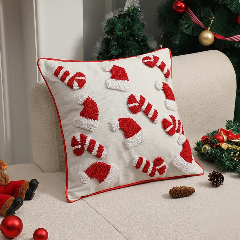 Red Hat Christmas Decorative Pillow Cover for Axyaa - 45x45cm 30x50cm Home Pillowcase