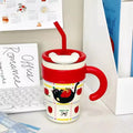 Axyaa Cute Thermos Water Bottle Insulated Stainless Steel Tumbler with Straw