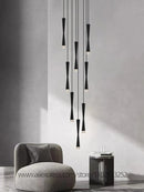 Axyaa Nordic LED Chandelier for Modern Villa Staircase Lighting