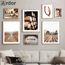 Axyaa Wine Vineyard Wall Art Canvas Print - Nordic Living Room Decor