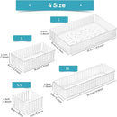 Axyaa Clear Drawer Organizers Set for Makeup and Kitchen Storage