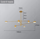 Axyaa LED Minimalist Chandelier Kitchen Island Lamp Living Room Luxury Lighting