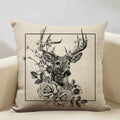 Elk Animal Cushion Cover Sofa Decor Pillow Case Linen Home Decor Axyaa