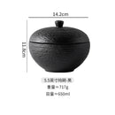 Axyaa Stone Patterned Ceramic Bowl with Lid for Soup, Dessert, Rice & Molecular Cuisine