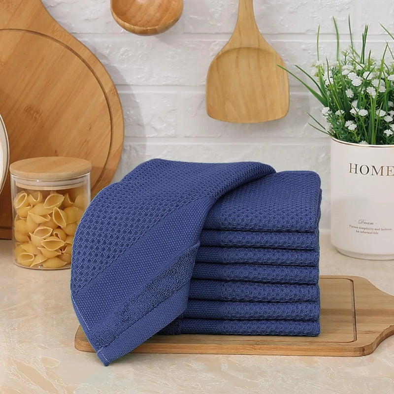 Axyaa 6Pcs Soft Cotton Kitchen Towels | Super Absorbent Dishcloth Set