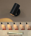 Axyaa LED Touch Wall Lamp 3 Tone Light, 350° Rotating Head, Modern Minimalist Design
