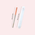 Axyaa 316 Stainless Steel Chopsticks Pair With Box, Anti-Slip Reusable Sushi Stick