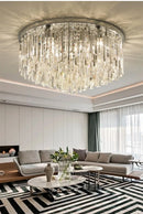 Axyaa Luxury Crystal Ceiling Lights - Gold/Chrome Metal Mounted Lighting