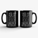 Axyaa Cat Lover's Coffee Mug: Fun Office Tea Cup for Kitty Fans