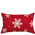 Axyaa Christmas Snowflake Red Pillow Cover 30X50cm
