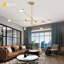 Axyaa Rotatable LED Chandelier in Gold/Black Finish for Home Decor