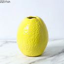 Ceramic Fruit Vases by Axyaa - Floral Decor Hydroponic Flower Arrangement Display