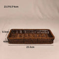 Axyaa Rattan Wicker Serving Baskets: 6 Stylish Handwoven Holders for Cutlery & Utensils