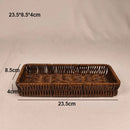 Axyaa Rattan Wicker Serving Baskets: 6 Stylish Handwoven Holders for Cutlery & Utensils