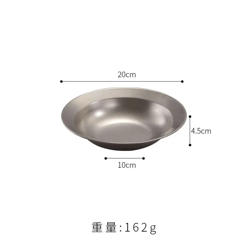 Axyaa Stainless Steel Spaghetti Plate & Fruit Salad Bowl - Kitchen Tools