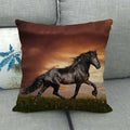 Axyaa Horse Print Cushion Covers: Animal Pillow Cases for Home Decoration