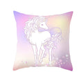 Axyaa Purple Unicorn Rainbow Sunrise Pillowcase for Home Decor