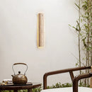 Axyaa Natural Yellow Travertine Wall Lamp for Outdoor Spaces