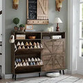 Axyaa Farmhouse Shoe Storage Cabinet with Barn Door Design & 4 Flip Drawers