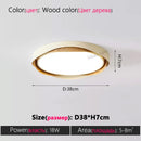 Axyaa Walnut LED Ceiling Lamp for Modern Living Room & Bedroom