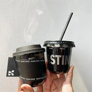 Axyaa 90oz PET Black American Coffee Party Cup - Customizable Takeaway Cup