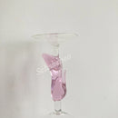 Axyaa Pink High Heel Stem Red Wine Cocktail Glass 300ml 10oz
