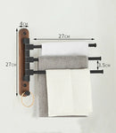 Axyaa Rotating Towel Rack and Tissue Storage for Bathroom, Space-Saving Towel Pole