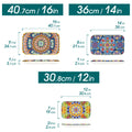 Axyaa Long Plate Set - 3 Sizes Rectangular Ceramic Salad & Dessert Plates