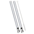 Axyaa Stainless Steel Pearl Milk Tea Straws Set with Brush Cocktail Bar Accessories