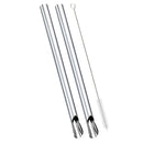 Axyaa Stainless Steel Pearl Milk Tea Straws Set with Brush Cocktail Bar Accessories