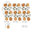 Nordic Orange Fruit Boho Wall Sticker for Kids Bedroom by Axyaa