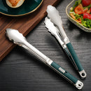 Axyaa Stainless Steel BBQ Tongs Buffet Clip for Non-Stick Grilling