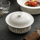 Axyaa Round Insulated Dish Plate with Cover - High-end Hotel Griddle Warm Dish Plate