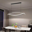 Axyaa Modern Minimalist Dining Table Pendant Lights with LED Bar Hanging Fixtures