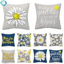 Flower Letter Print Cushion Cover for Stylish Home Decor by Axyaa