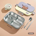 Axyaa Stainless Steel Divided Lunch Box Set – Large Capacity, Portable, Microwave Safe