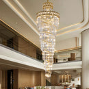 Axyaa Luxe Spiral Staircase Crystal Chandelier for Hotel Lobby, Villa & Duplex Hall