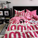 Axyaa Pink Korean Style Bedding Set - Twin to Queen Sizes