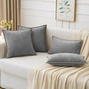 Axyaa Grey Chenille Velvet Cushion Cover 50x50cm Luxury Decor Throw Pillow Case