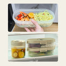 Axyaa Oval Lunch Box: Leak-proof Container with Folding Utensils