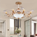 Axyaa Crystal European Luxury Ceiling Fan Chandelier with Remote Control