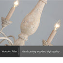 Axyaa French Vintage Wooden Chandelier for Home and Commercial Spaces